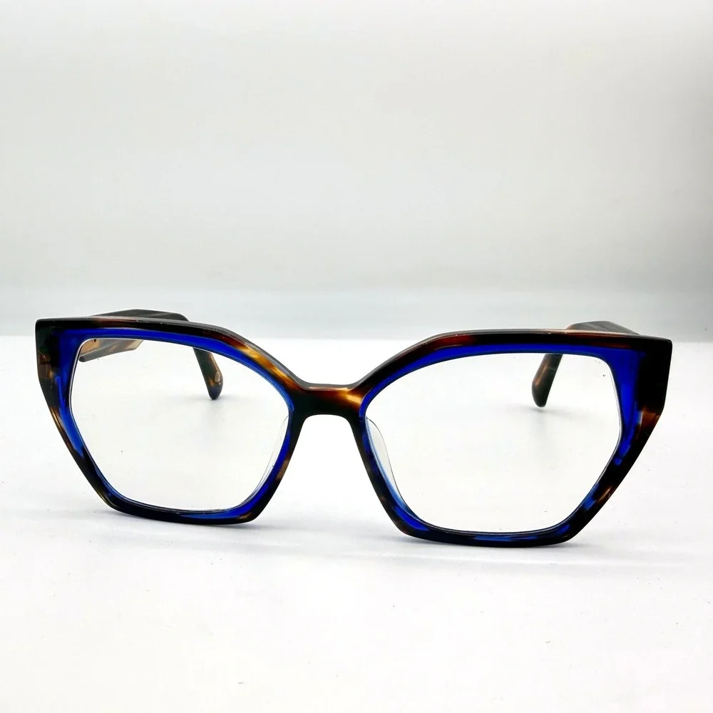 Etnia Barcelona Mambo Rx 3 Eyeglass Frames 55-15 Havana Blue Tortoise